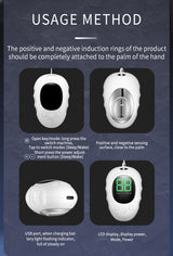 Handheld Microcurrent Sleep Aid Device - USB Rechargeable Pulse Massager for Relaxation & Deep Sleep(black) - Rear View