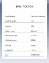 Handheld Microcurrent Sleep Aid Device - USB Rechargeable Pulse Massager for Relaxation & Deep Sleep(black) - Low Angle