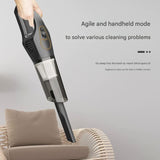 Cordless 2-in-1 Handheld & Stick Vacuum Cleaner with Detachable Water Tank & Dust Mite Remover(black) - Front View
