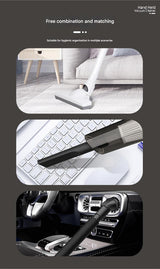 Cordless 2-in-1 Handheld & Stick Vacuum Cleaner with Detachable Water Tank & Dust Mite Remover(black) - Rear View