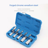 10-Piece M-Type Spline Bit Socket Set - Chrome Steel, Polished & Quenched for Durability with Storage Case(blue) - Top-Down View