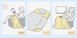 Ultra-Soft Kids Plush Fleece Blanket - Cozy Cartoon Animal Throw for All Seasons (Fox) - Front View
