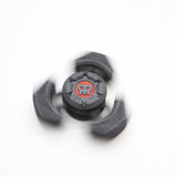 Two Sci-Fi Triangular Keychain Fidget Spinner - 3D Printed EDC Stress Relief Toy(white) - Top-Down View