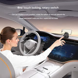 Universal Car Dashboard Phone Holder with Rotary Suction Cup & 360° Rotation(black) - Front View