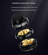 Universal Car Dashboard Phone Holder with Rotary Suction Cup & 360° Rotation(black) - 45-Degree Angle