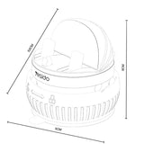 Universal Car Dashboard Phone Holder with Rotary Suction Cup & 360° Rotation(black) - Rear View