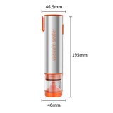 Multi-Function Handheld Electric Vacuum Sealer & Inflator Kit - For Food Bags, Jars, Wine & Balls(Gray Orange) - Rear View