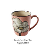 Artisanal Hand-Painted Floral Ceramic Mug - 350ml (Blind Box - 1 of 5 Styles Sent Randomly) - 45-Degree Angle