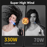 High-Power Corded Electric Air Duster & Blower - 35000RPM Multi-Purpose Cleaner with 4 Nozzles(black) - Front View