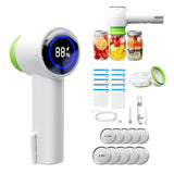 Multi-Function Handheld Vacuum Sealer & Inflator with LED Display - For Food Storage, Jars, Bags & Balls(white)
