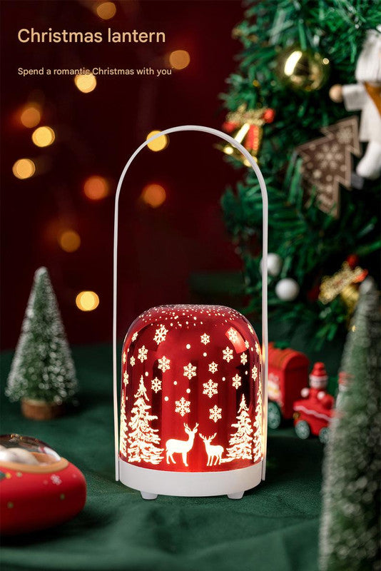 Portable Christmas LED Lantern - Dimmable, 3 Color Temps, 5200mAh Battery & Memory Function(Silver)