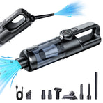 Multi-Function Cordless Handheld Vacuum Cleaner & Blower - Powerful Brushless Motor with Digital Display(Black and gray)