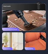 Multi-Function Cordless Handheld Vacuum Cleaner & Blower - Powerful Brushless Motor with Digital Display(Black and gray) - 45-Degree Angle