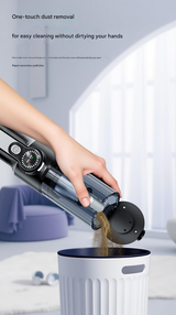 Multi-Function Cordless Handheld Vacuum Cleaner & Blower - Powerful Brushless Motor with Digital Display(Black and gray) - Close-Up Angle
