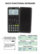 Advanced Scientific Calculator with 417 Functions & Large Natural Textbook Display(black) - Side View