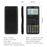 Advanced Scientific Calculator with 417 Functions & Large Natural Textbook Display(silver) - Front View