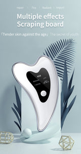 Electric Gua Sha Facial Massager with Heat, Vibration & LED Light Therapy - 4-in-1 Scraping Tool for Face Lifting, Skin Tightening & Anti-Wrinkle(
