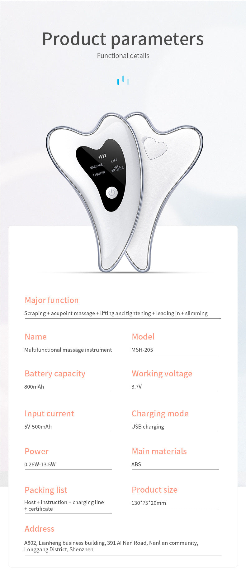 Electric Gua Sha Facial Massager with Heat, Vibration & LED Light Therapy - 4-in-1 Scraping Tool for Face Lifting, Skin Tightening & Anti-Wrinkle(