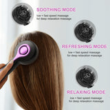 Electric Scalp Massager & Essential Oil Applicator Brush - 360 Kneading, 3 Modes, USB-C Rechargeable(black) - Top-Down View