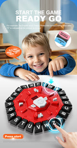 2pc Electronic Alphabet Categories Game - Fast-Paced Word Challenge for Family Fun(blue) - Top-Down View