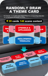 2pc Electronic Alphabet Categories Game - Fast-Paced Word Challenge for Family Fun(red) - Low Angle