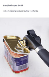 2pc Multifunctional Safe-Cut Can Opener - Smooth Edge, Ergonomic Handle(black) - Extra Image