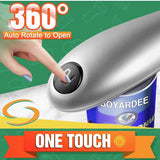 2pc One-Touch Electric Can Opener - Automatic Hands-Free Operation with Safety Smooth Edge(silver) - Front View