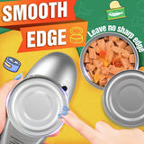 2pc One-Touch Electric Can Opener - Automatic Hands-Free Operation with Safety Smooth Edge(silver) - Side View
