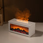 Fireplace Flame Effect Aroma Diffuser & Humidifier with 7-Colour Light, Timer & Remote Control(White)