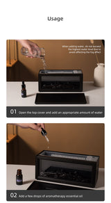 Fireplace Flame Effect Aroma Diffuser & Humidifier with 7-Colour Light, Timer & Remote Control(White) - Extra Image