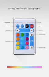 Peacock Projection LED Night Light - Multi-Color Atmosphere Lamp with Remote & Touch Control, USB Rechargeable(white) - Close-Up Angle