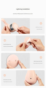 Peacock Projection LED Night Light - Multi-Color Atmosphere Lamp with Remote & Touch Control, USB Rechargeable(white) - Low Angle