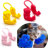 2pc Hilarious Muscle Arm Pet Costume Prop - Funny Novelty Arms for Cats & Small Dogs(red) - Side View