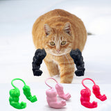 2pc Hilarious Muscle Arm Pet Costume Prop - Funny Novelty Arms for Cats & Small Dogs(black) - Front View