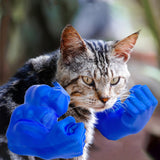 2pc Hilarious Muscle Arm Pet Costume Prop - Funny Novelty Arms for Cats & Small Dogs(black) - Top-Down View