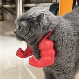 2pc Hilarious Muscle Arm Pet Costume Prop - Funny Novelty Arms for Cats & Small Dogs(black) - Extra Image