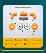 2pc Heavy-Duty Anti-Slip Safety Grab Bar with Luminous Rings - Stainless Steel Core Bathroom Handrail(yellow 40cm) - Extra Image