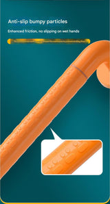 2pc Heavy-Duty Anti-Slip Safety Grab Bar with Luminous Rings - Stainless Steel Core Bathroom Handrail(yellow 50cm) - 45-Degree Angle