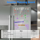 Magnetic Acrylic Fridge Calendar & Memo Board Set - Dry Erase Planner with Markers & Eraser(43*30cm 3mm) - Rear View