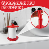 Apple-Shaped Adjustable Tissue Roll Holder - Fun & Practical Desktop Paper Towel Stand(red) - Front View