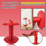 Apple-Shaped Adjustable Tissue Roll Holder - Fun & Practical Desktop Paper Towel Stand(red) - 45-Degree Angle