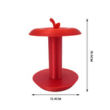 Apple-Shaped Adjustable Tissue Roll Holder - Fun & Practical Desktop Paper Towel Stand(red) - Rear View