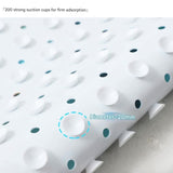 Non-Slip PVC Bath & Shower Mat with Suction Cups and Drainage Holes - Cartoon Ocean Theme(Dark-haired Mermaid)