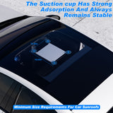 White and Black Heavy-Duty Suction Cup Mount for Starlink Mini - All-Weather Car, RV & Boat Bracket - Top-Down View