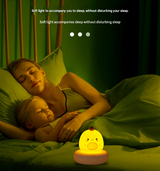 White Cat Cute Animal LED Night Light - Rechargeable Silicone Nursery Lamp with Tap Control, Dimmable Bedside Light for Kids - Rear View