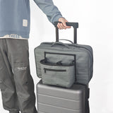 Heather Grey Versatile Travel Organizer Bag with Luggage Sleeve - Portable Carry-On for Laptop, Shoes & Accessories