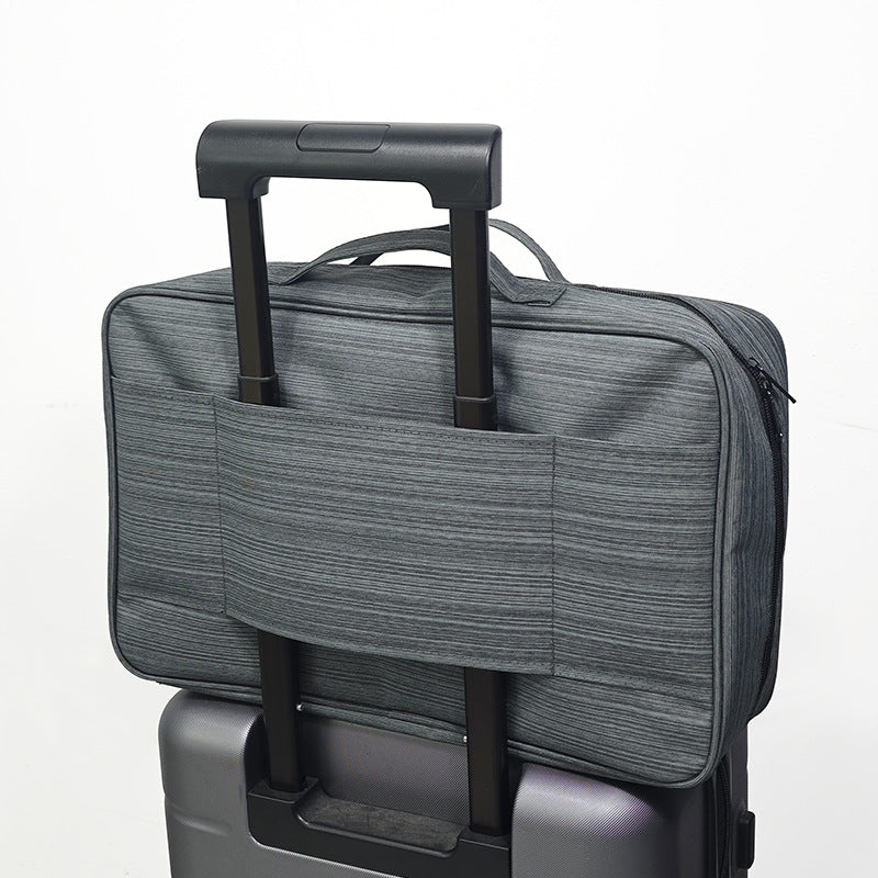 Heather Grey Versatile Travel Organizer Bag with Luggage Sleeve - Portable Carry-On for Laptop, Shoes & Accessories