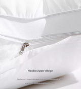 White Luxury Adjustable Bed Pillow Set (2-Pack) - Hotel Quality Down Alternative for Ultimate Neck Support & Comfort - Top-Down View