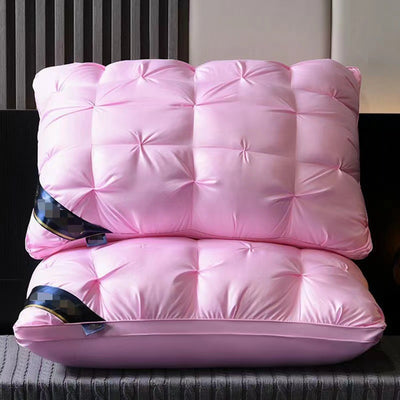 Pink Luxury Adjustable Bed Pillow Set (2-Pack) - Hotel Quality Down Alternative for Ultimate Neck Support & Comfort