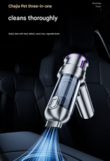 Silver and Purple 4-in-1 Cordless Handheld Vacuum Cleaner - Powerful 16KPa Suction with Brushless Motor, Blower & Air Pump - Front View